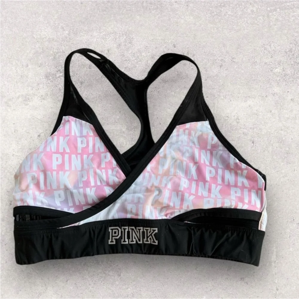 Victoria’s Secret PINK Ultimate Sports Bra Racerback Cutout Large